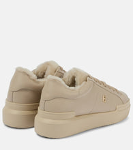 Bogner Hollywood shearling-trimmed leather sneakers