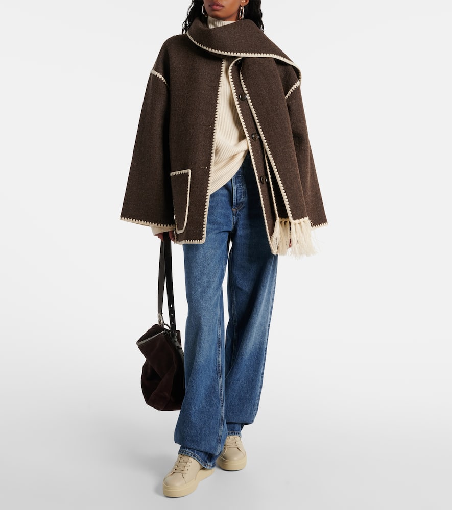 Bogner Hollywood shearling-trimmed leather sneakers