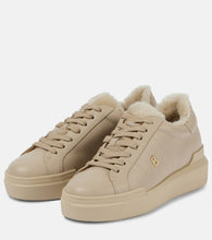 Bogner Hollywood shearling-trimmed leather sneakers