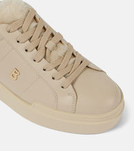 Bogner Hollywood shearling-trimmed leather sneakers