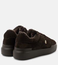 Bogner Hollywood shearling-trimmed suede sneakers