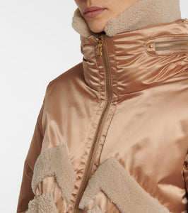 Bogner Milia shearling-paneled down ski jacket