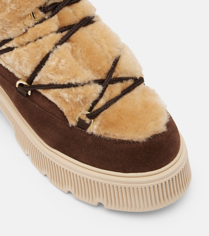 Bogner Turin shearling and suede ankle boots