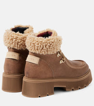 Bogner Turin suede and shearling lace-up boots