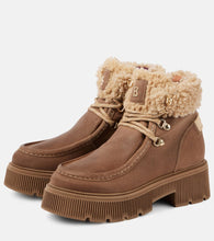 Bogner Turin suede and shearling lace-up boots