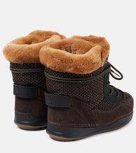 Bogner Verbier shearling-trimmed suede ankle boots