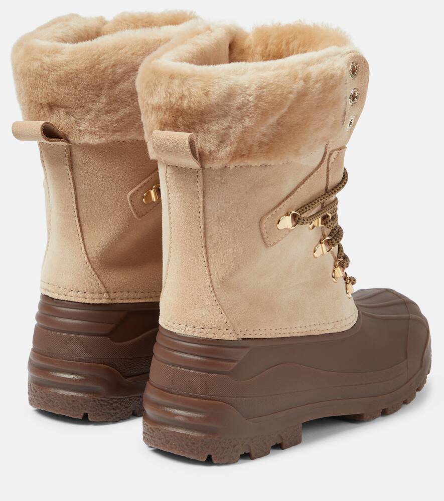 Bogner Wellington shearling-trimmed suede ankle boots