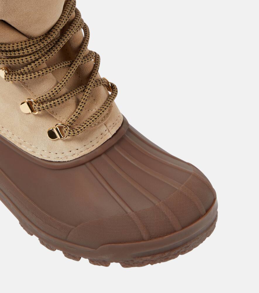 Bogner Wellington shearling-trimmed suede ankle boots