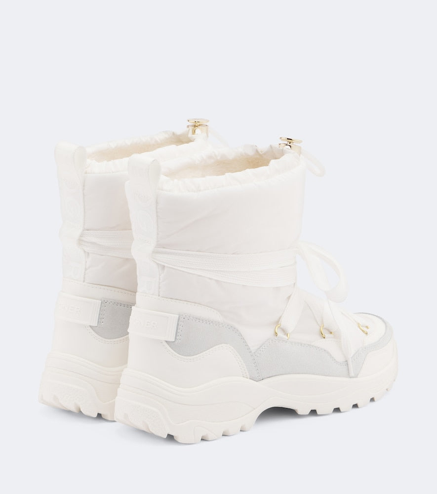Bogner Alta Badia suede-trimmed snow boots in White - Flat Boots