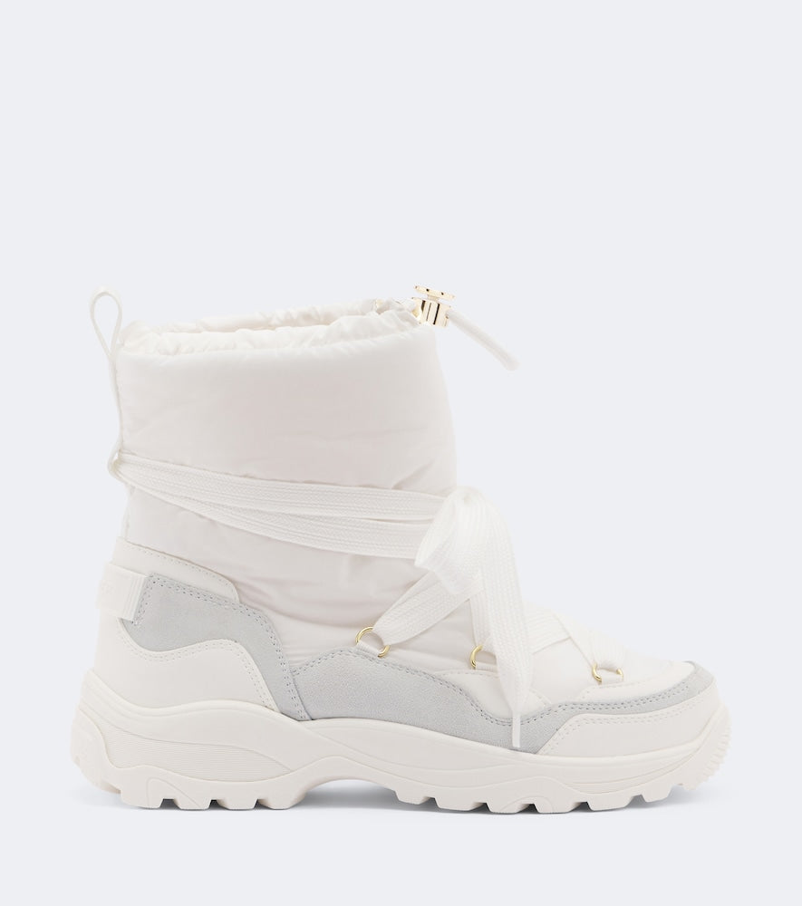 Bogner Alta Badia suede-trimmed snow boots in White - Flat Boots