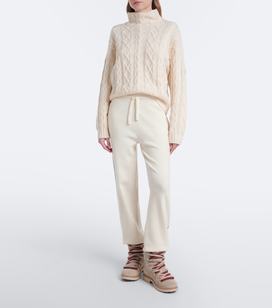 Beige Bogner Andermatt shearling-lined suede ankle boots - Flat Boots