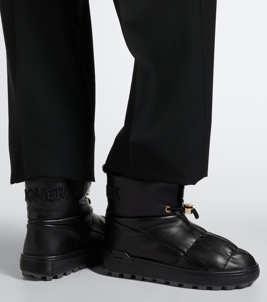 Bogner Chamonix leather snow boots (Black) - Flat Boots
