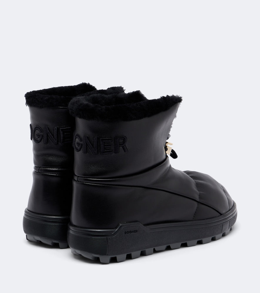 Bogner Chamonix leather snow boots (Black) - Flat Boots