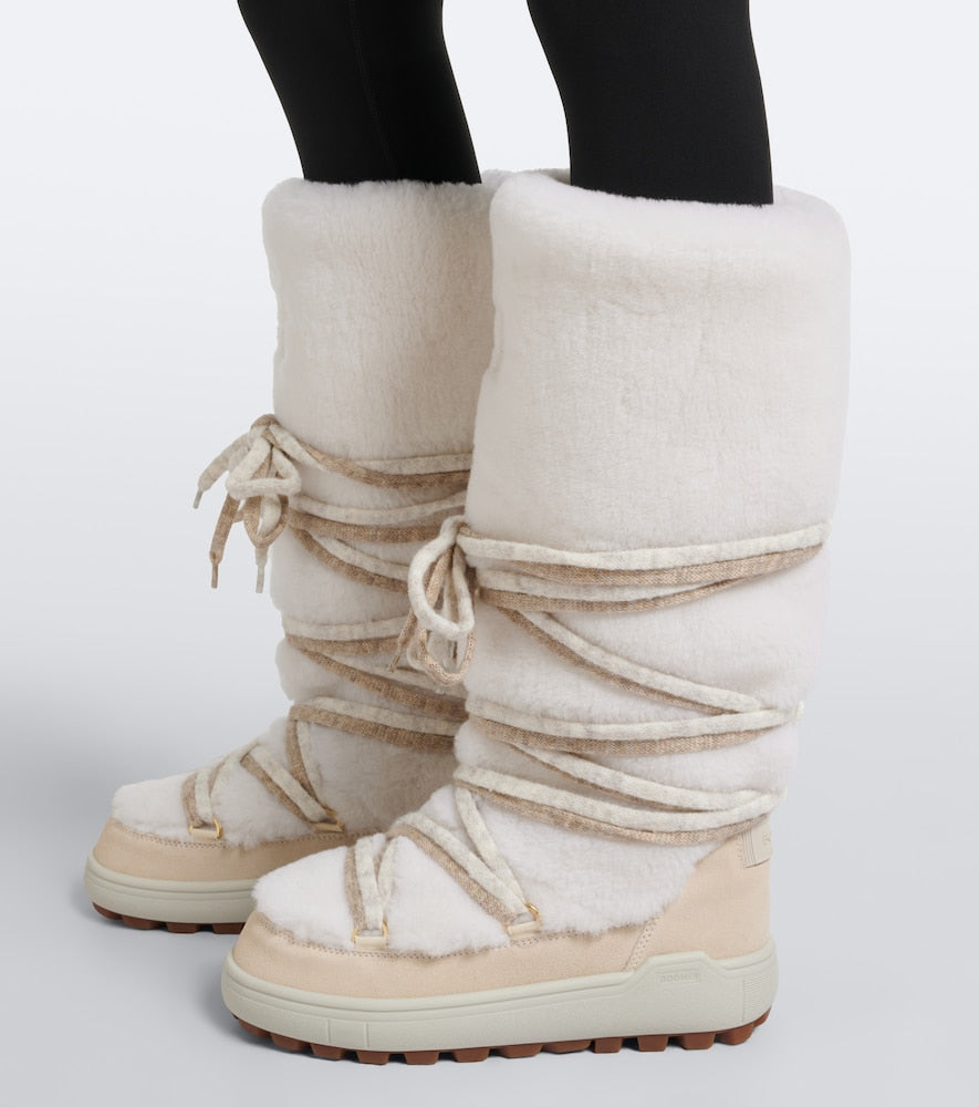Bogner Chamonix shearling snow boots (White) - Flat Boots