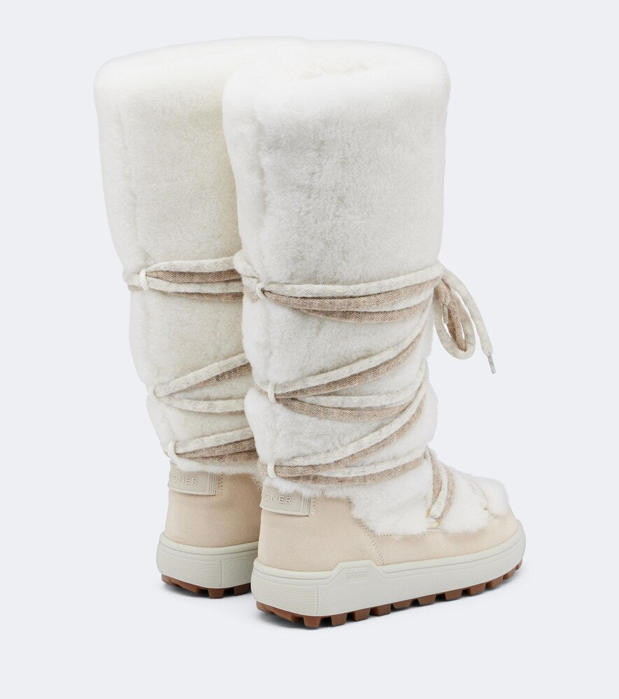 Bogner Chamonix shearling snow boots (White) - Flat Boots