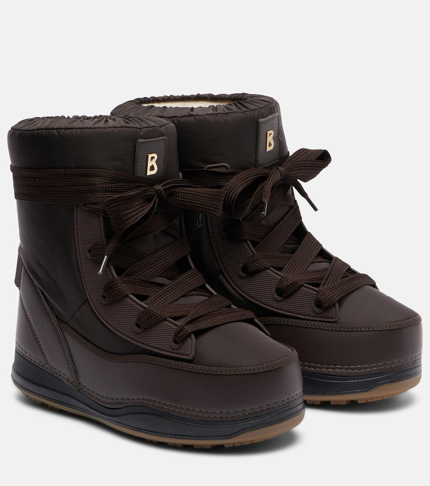 Bogner La Plagne lace-up snow boots (Brown) - Flat Boots