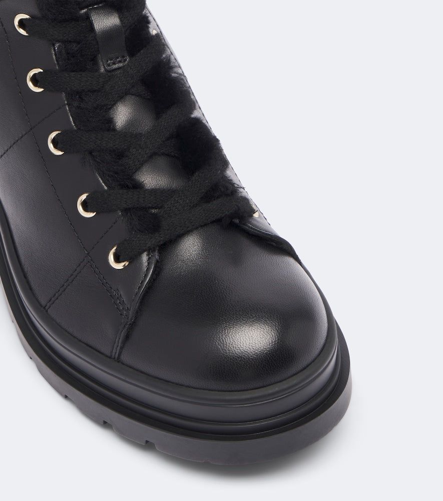 Bogner St Moritz S 14 B leather lace-up boots (Black) - Flat Boots