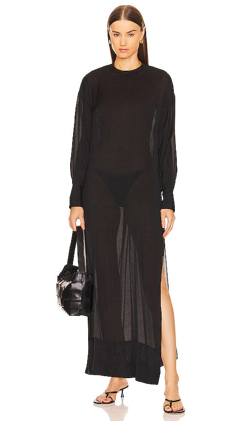 Bondi Born Cremona Twist Tunic in Black - Bondi Born Cremona Tunique torsadée en noir - Bondi Born Cremona 黑色扭纹长袍 - Bondi Born Cremona Twist Tunika in Schwarz - Bondi Born 크레모나 트위스트 튜닉 블랙 색상 - Tunica Bondi Born Cremona Twist in nero