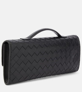 Bottega Veneta Andiamo Intrecciato leather clutch