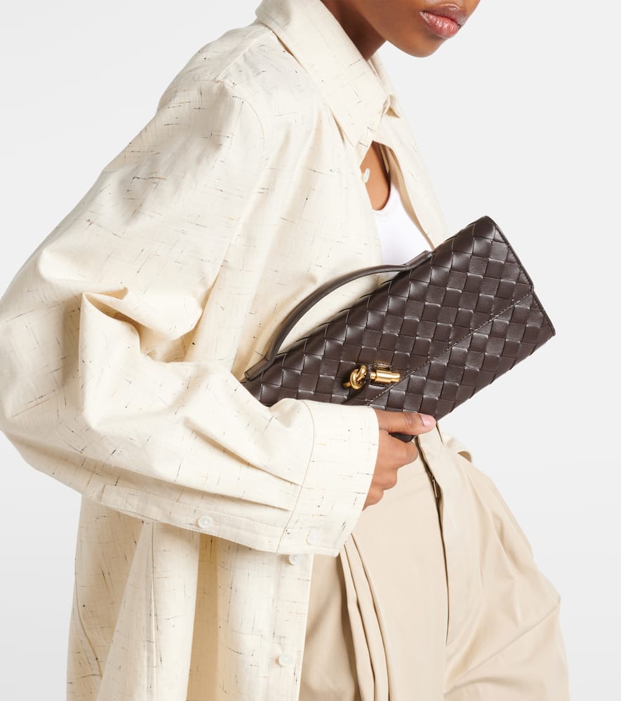 Bottega Veneta Andiamo Intrecciato leather clutch