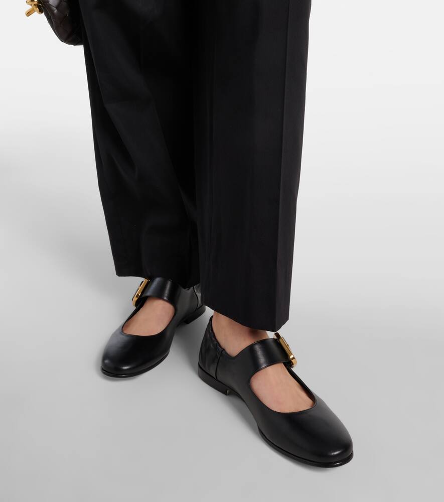 Bottega Veneta Astaire leather Mary Jane flats