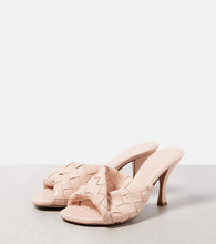 Bottega Veneta Blink 80 Intrecciato leather mules