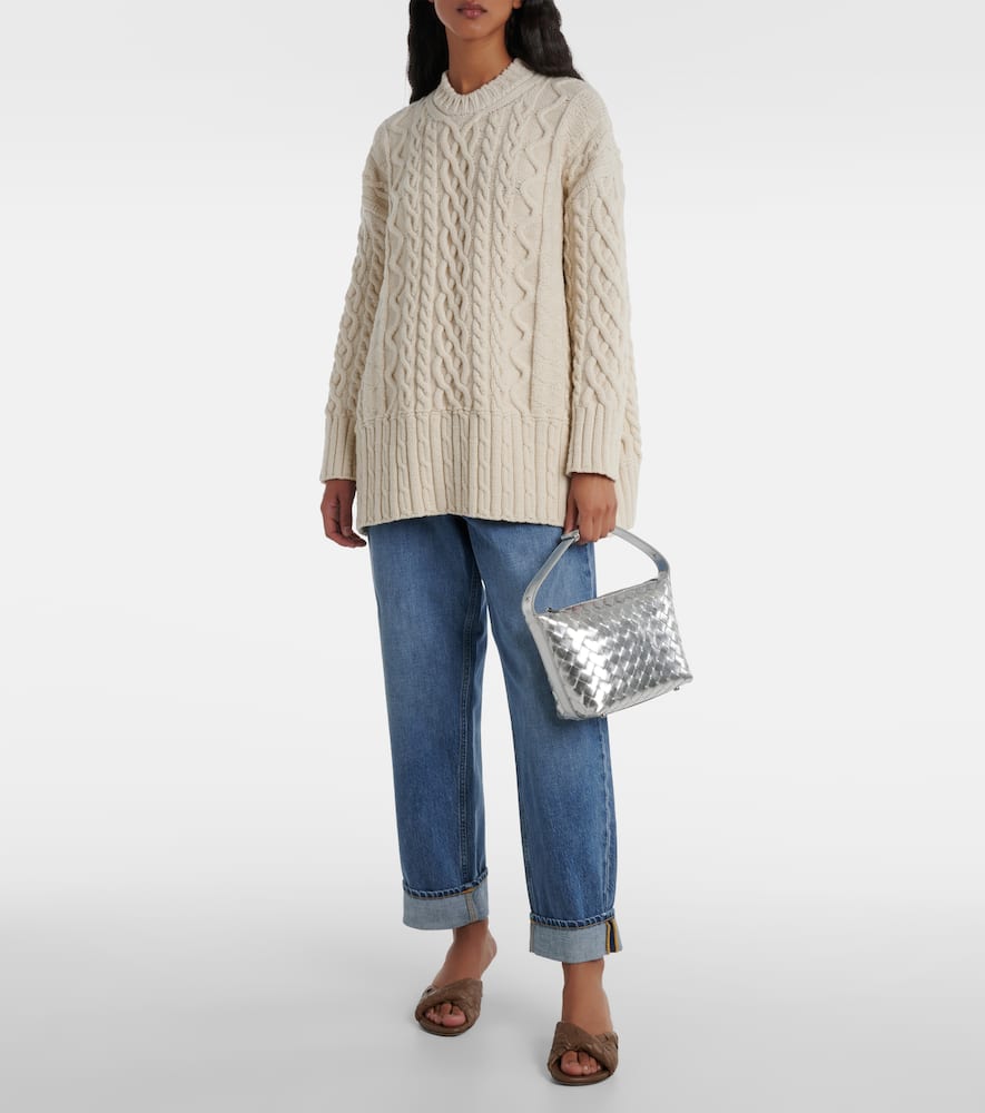 Bottega Veneta Blink Intrecciato 50 leather mules