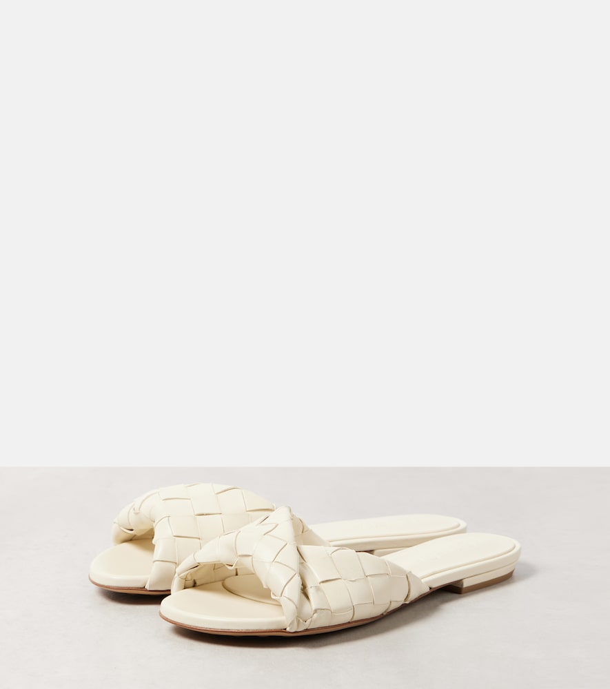 Bottega Veneta Blink Intrecciato leather slides