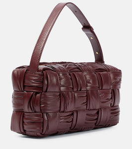 Bottega Veneta Brick Cassette Medium Intreccio leather shoulder bag
