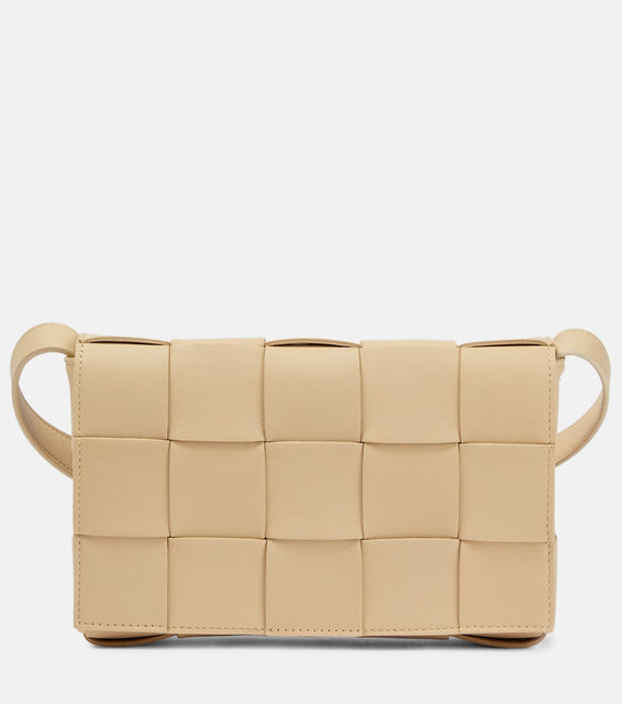 Bottega Veneta Cassette leather shoulder bag. Shop Bottega Veneta Shoulder Bags for women now.