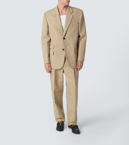 Bottega Veneta Checked wool and cotton-blend blazer