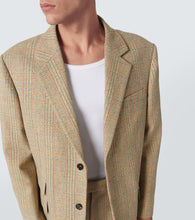 Bottega Veneta Checked wool and cotton-blend blazer