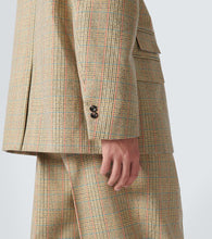 Bottega Veneta Checked wool and cotton-blend blazer