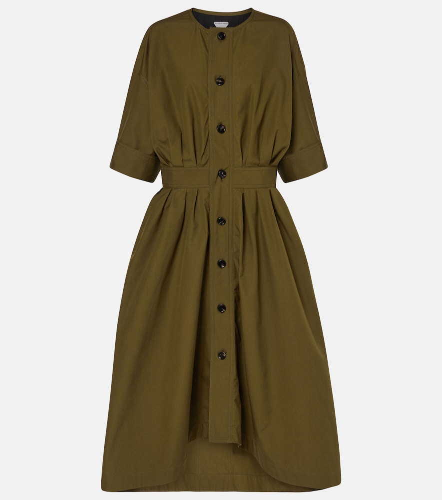 Bottega Veneta Cotton canvas shirt dress. Bottega Veneta 棉帆布衬衫裙