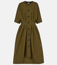 Bottega Veneta Cotton canvas shirt dress. Bottega Veneta 棉帆布衬衫裙