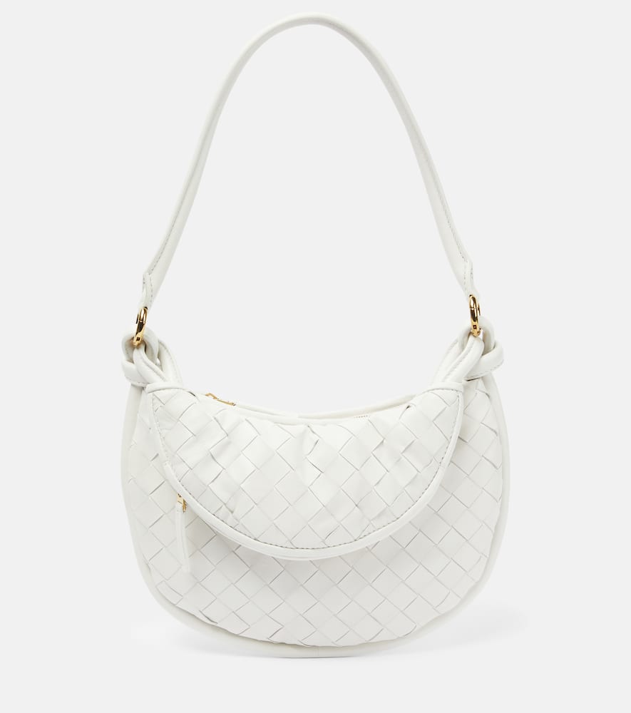 Bottega Veneta Gemelli Small leather shoulder bag. Shop Bottega Veneta Shoulder Bags for women now.