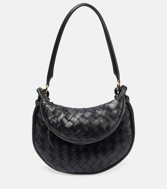 Bottega Veneta Gemelli Small leather shoulder bag. Shop Bottega Veneta Shoulder Bags for women now.