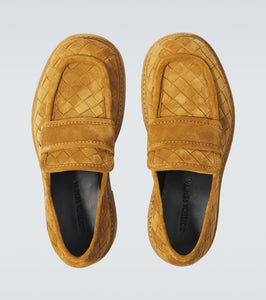 Bottega Veneta Haddock Intrecciato suede loafers