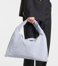 Bottega Veneta Hop Intrecciato Small suede tote bag