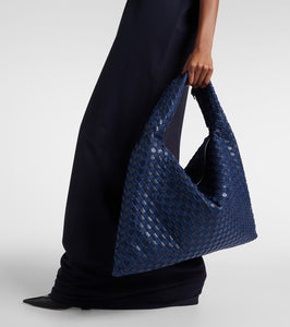 Bottega Veneta Hop Large denim and leather tote bag