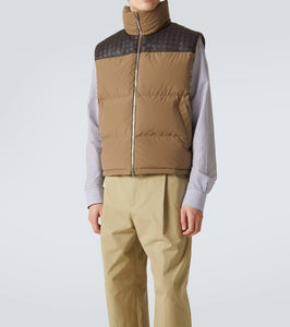 Bottega Veneta Intrecciato cotton poplin down vest