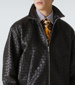 Bottega Veneta Intrecciato leather blouson