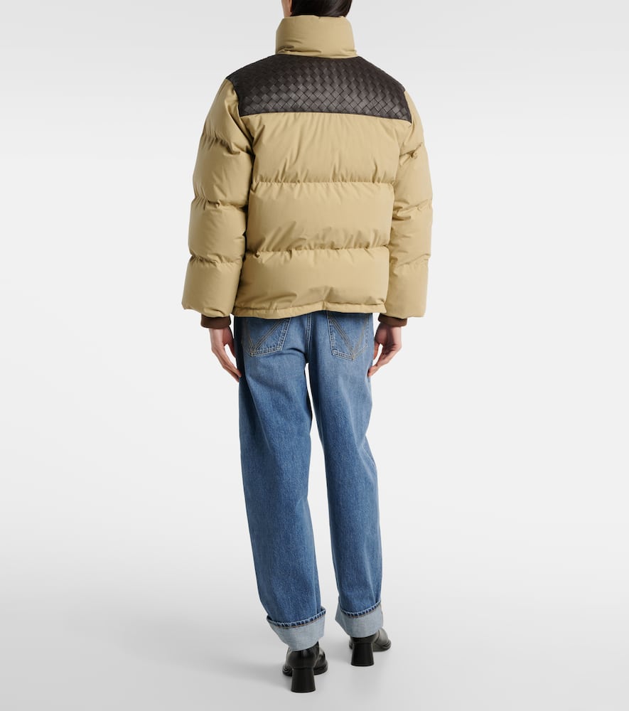 Bottega Veneta Intrecciato leather-trimmed down jacket