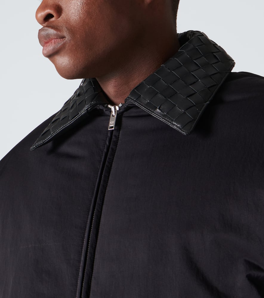 Bottega Veneta Intrecciato leather-trimmed down jacket