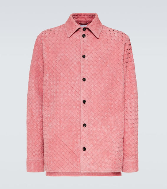 Bottega Veneta Intrecciato suede shirt