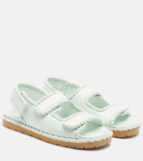 Bottega Veneta Jack torchon-trimmed leather sandals