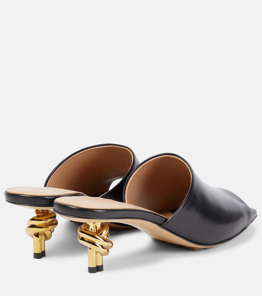 Bottega Veneta Knot 45 leather mules
