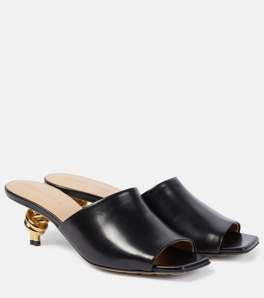 Bottega Veneta Knot 45 leather mules - Bottega Veneta Knot 45 皮革穆勒鞋
