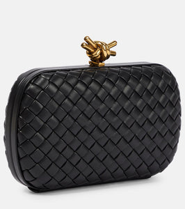 Bottega Veneta Knot Intreccio leather clutch