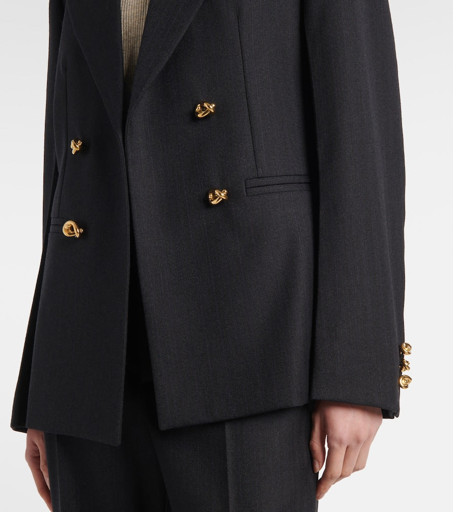 Bottega Veneta Knot striped wool blazer
